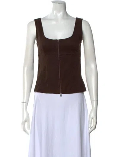 Pre-owned Paloma Wool Square Neckline Sleeveless Top W/ Tags In Brown