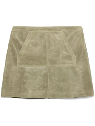 Paloma Wool Stacks Mini Skirt In Green