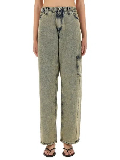 Paloma Wool Straight Leg Organic Cotton Jeans In Blue