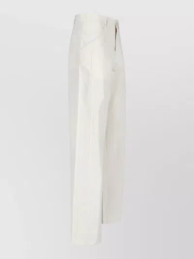 Paloma Wool Straight Leg Pants Back And Side Pockets In White