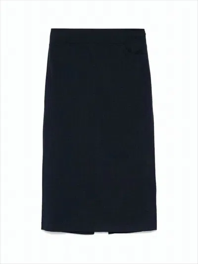 Paloma Wool Straight Silhouette Black Midi Skirt