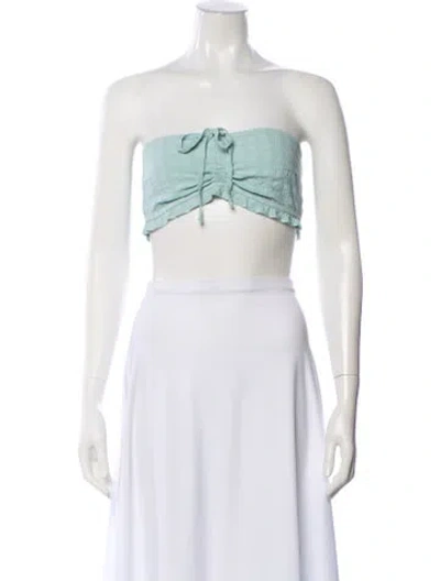 Pre-owned Paloma Wool Strapless Crop Top In Multi