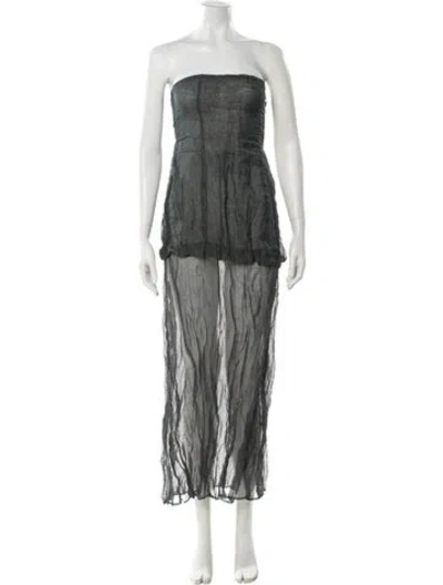 Pre-owned Paloma Wool Strapless Long Dress W/ Tags In Gray