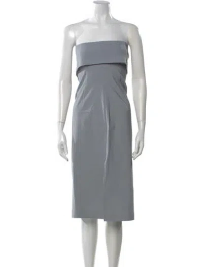 Pre-owned Paloma Wool Strapless Midi Length Dress In Gray