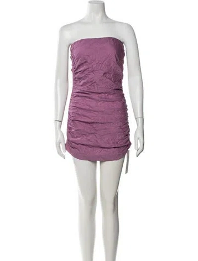 Pre-owned Paloma Wool Strapless Mini Dress In Purple