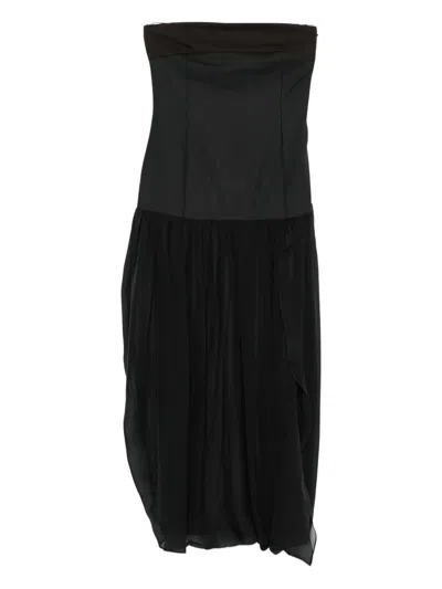 Paloma Wool Strapless Panelled Dress In Black
