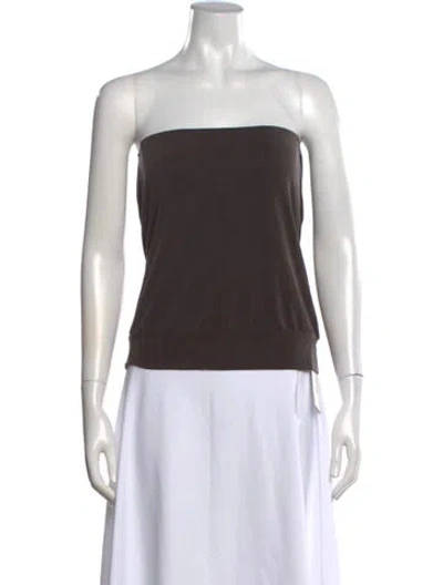 Pre-owned Paloma Wool Strapless Top In Brown