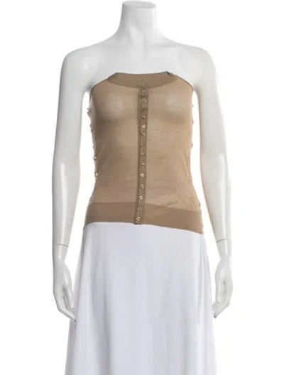 Pre-owned Paloma Wool Strapless Top In Neutral