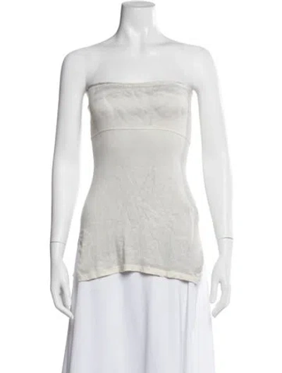 Pre-owned Paloma Wool Strapless Top W/ Tags In Neutral
