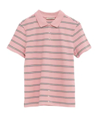 PALOMA WOOL STRIPED BUTTON-DOWN POLO SHIRT