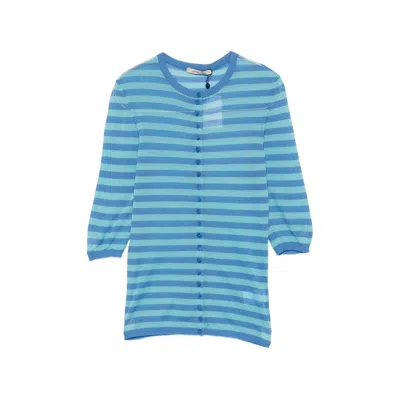 Paloma Wool Striped Button-up Cardigan In Blue