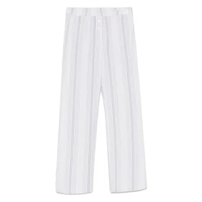 Paloma Wool Striped Casual Pants In White
