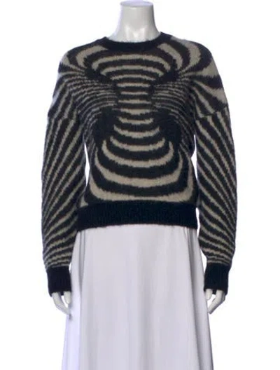 Pre-owned Paloma Wool Striped Crew Neck Sweater In Black