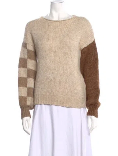 Pre-owned Paloma Wool Striped Crew Neck Sweater In Brown