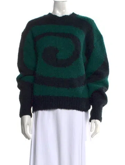 Pre-owned Paloma Wool Striped Crew Neck Sweater In Green
