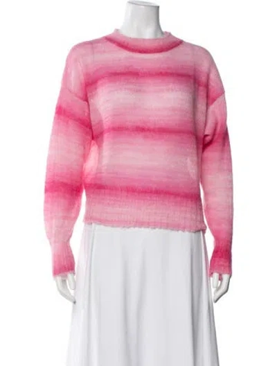 Pre-owned Paloma Wool Striped Crew Neck Sweater In Pink