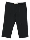Paloma Wool Striped Cropped Trousers In Black