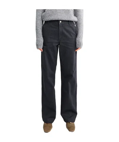 Paloma Wool Striped Detail Casual Pants In Black
