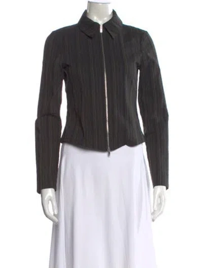 Pre-owned Paloma Wool Striped Long Sleeve Top In Gray