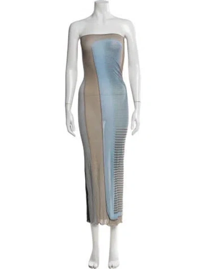 Pre-owned Paloma Wool Striped Midi Length Dress In Blue