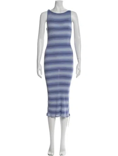 Pre-owned Paloma Wool Striped Midi Length Dress In Purple