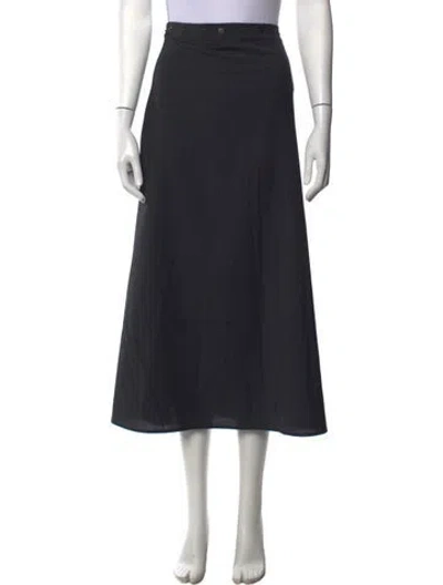 Pre-owned Paloma Wool Striped Midi Length Skirt In Black