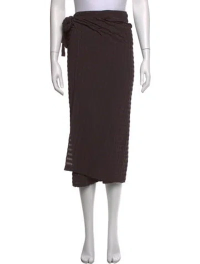 Pre-owned Paloma Wool Striped Midi Length Skirt In Brown
