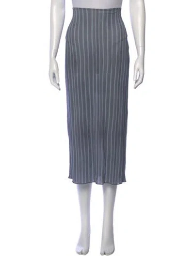 Pre-owned Paloma Wool Striped Midi Length Skirt In Gray