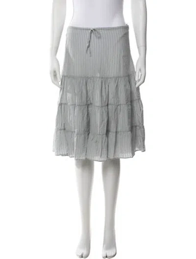 Pre-owned Paloma Wool Striped Midi Length Skirt In Grey