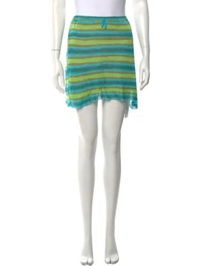 Pre-owned Paloma Wool Striped Mini Skirt In Blue
