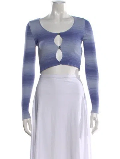 Pre-owned Paloma Wool Striped Scoop Neck Crop Top In Multi