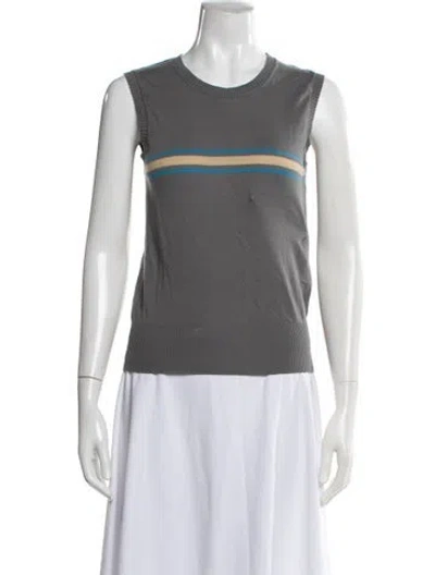 Pre-owned Paloma Wool Striped Scoop Neck Sweater W/ Tags In Gray