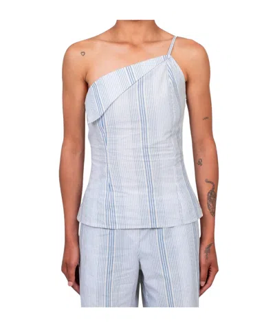 Paloma Wool Striped Shoulder Strap In Blue