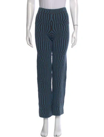 Pre-owned Paloma Wool Striped Straight Leg Pants In Blue