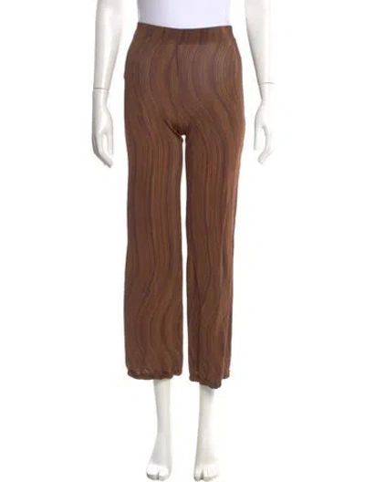 Pre-owned Paloma Wool Striped Straight Leg Pants In Brown