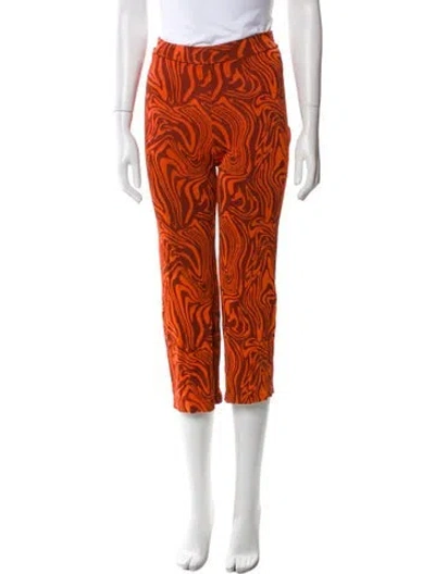 Pre-owned Paloma Wool Striped Straight Leg Pants In Orange