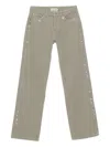 Paloma Wool Stud-detailed Jeans In Green