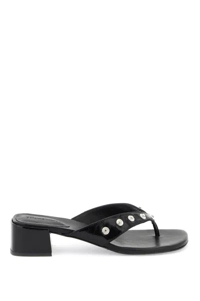 Paloma Wool Studded Flip-flop Sandals In Black