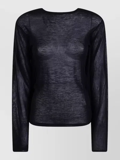Paloma Wool Suga Knit Top Long Sleeve Open In Blue