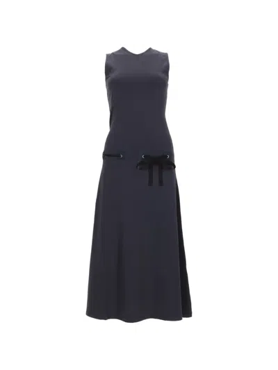 Paloma Wool Suni Bow-detail Sleeveless Midi Dress In Black