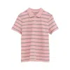 Paloma Wool Striped Button-down Polo Shirt In Pink
