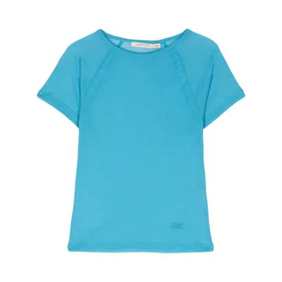 Paloma Wool Omu Semi-sheer T-shirt In Blue