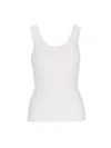 Paloma Wool Vichyl Gathered Overlay Tank In White
