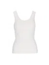 Paloma Wool Vichyl Gathered Overlay Tank In White
