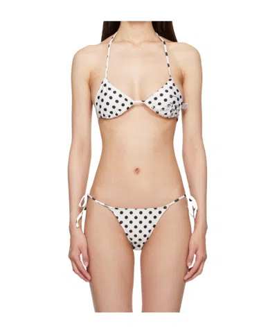 Paloma Wool Tie Bikini Top In White