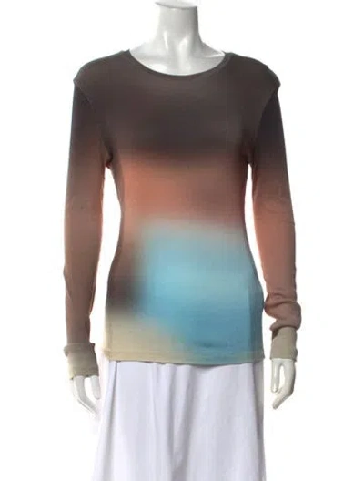 Pre-owned Paloma Wool Tie-dye Print Crew Neck Sweater In Neutrals