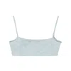 Paloma Wool Utah Semi-sheer Cropped Top In Blue