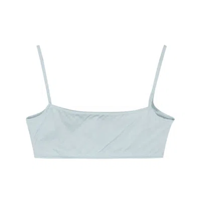 Paloma Wool Utah Semi-sheer Cropped Top In Blue