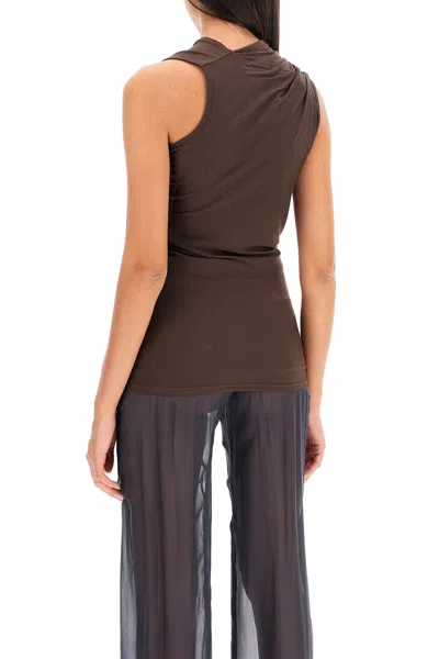 Paloma Wool Top Laocoonte Con Drappeggi In Brown