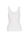 Paloma Wool Vichyl Gathered Overlay Tank In White